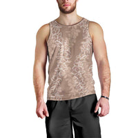 Hawaii Plumeria Lei Men Tank Top Aloha Festive Vibe - Beige LT7 - Polynesian Pride