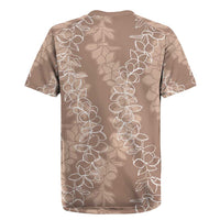 Hawaii Plumeria Lei Rugby Jersey Aloha Festive Vibe - Beige LT7 - Polynesian Pride