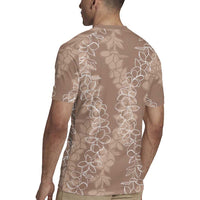 Hawaii Plumeria Lei Rugby Jersey Aloha Festive Vibe - Beige LT7 - Polynesian Pride