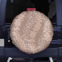 Hawaii Plumeria Lei Spare Tire Cover Aloha Festive Vibe - Beige LT7 - Polynesian Pride