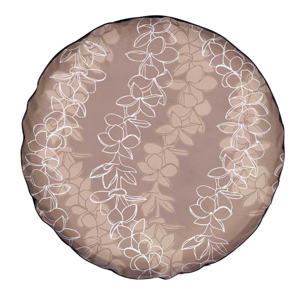 Hawaii Plumeria Lei Spare Tire Cover Aloha Festive Vibe - Beige LT7 - Polynesian Pride