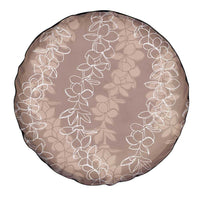 Hawaii Plumeria Lei Spare Tire Cover Aloha Festive Vibe - Beige LT7 - Polynesian Pride