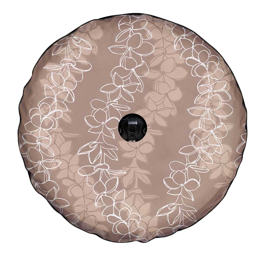 Hawaii Plumeria Lei Spare Tire Cover Aloha Festive Vibe - Beige LT7 - Polynesian Pride