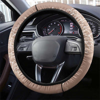 Hawaii Plumeria Lei Steering Wheel Cover Aloha Festive Vibe - Beige LT7 - Polynesian Pride