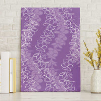 Hawaii Plumeria Lei Canvas Wall Art Aloha Festive Vibe - Violet LT7 Without Frame Violet - Polynesian Pride