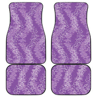 Hawaii Plumeria Lei Car Mats Aloha Festive Vibe - Violet