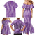 Hawaii Plumeria Lei Family Matching Mermaid Dress and Hawaiian Shirt Aloha Festive Vibe - Violet