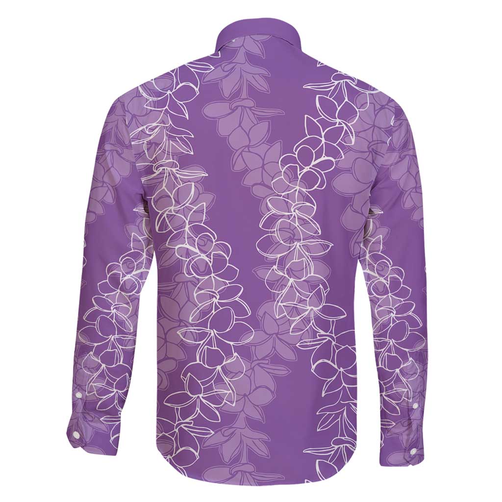 Hawaii Plumeria Lei Family Matching Mermaid Dress and Hawaiian Shirt Aloha Festive Vibe - Violet
