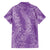 Hawaii Plumeria Lei Family Matching Off Shoulder Short Dress and Hawaiian Shirt Aloha Festive Vibe - Violet