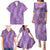 Hawaii Plumeria Lei Family Matching Puletasi and Hawaiian Shirt Aloha Festive Vibe - Violet