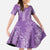 Hawaii Plumeria Lei Family Matching Short Sleeve Bodycon Dress and Hawaiian Shirt Aloha Festive Vibe - Violet