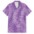 Hawaii Plumeria Lei Family Matching Short Sleeve Bodycon Dress and Hawaiian Shirt Aloha Festive Vibe - Violet