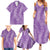 Hawaii Plumeria Lei Family Matching Summer Maxi Dress and Hawaiian Shirt Aloha Festive Vibe - Violet