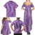 Hawaii Plumeria Lei Family Matching Summer Maxi Dress and Hawaiian Shirt Aloha Festive Vibe - Violet