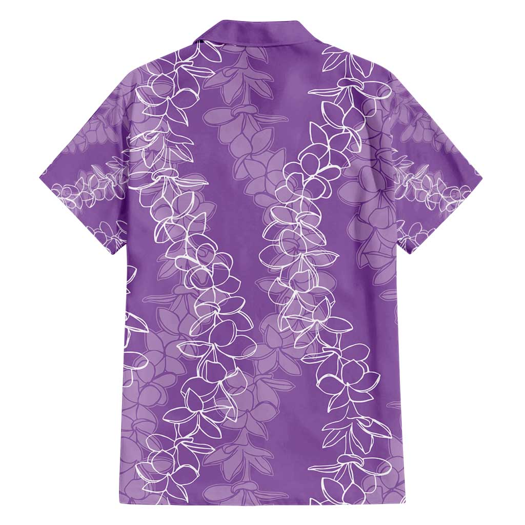 Hawaii Plumeria Lei Family Matching Summer Maxi Dress and Hawaiian Shirt Aloha Festive Vibe - Violet LT7 - Polynesian Pride