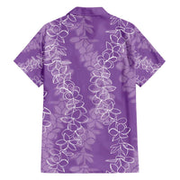 Hawaii Plumeria Lei Family Matching Summer Maxi Dress and Hawaiian Shirt Aloha Festive Vibe - Violet LT7 - Polynesian Pride