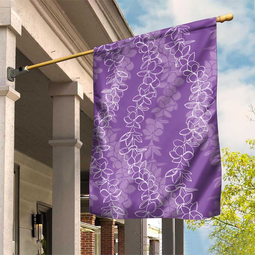 Hawaii Plumeria Lei Garden Flag Aloha Festive Vibe - Violet LT7 House Flag Violet - Polynesian Pride