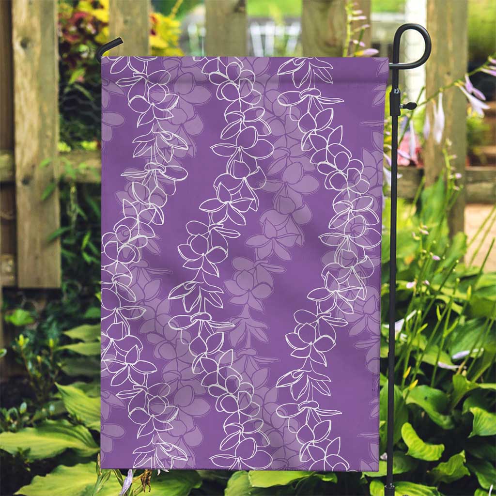 Hawaii Plumeria Lei Garden Flag Aloha Festive Vibe - Violet LT7 Garden Flag Violet - Polynesian Pride