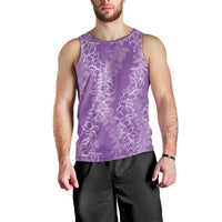 Hawaii Plumeria Lei Men Tank Top Aloha Festive Vibe - Violet LT7 - Polynesian Pride