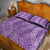 Hawaii Plumeria Lei Quilt Bed Set Aloha Festive Vibe - Violet