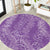 Hawaii Plumeria Lei Round Carpet Aloha Festive Vibe - Violet