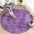 Hawaii Plumeria Lei Round Carpet Aloha Festive Vibe - Violet