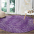 Hawaii Plumeria Lei Round Carpet Aloha Festive Vibe - Violet