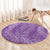 Hawaii Plumeria Lei Round Carpet Aloha Festive Vibe - Violet