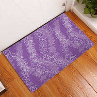 Hawaii Plumeria Lei Rubber Doormat Aloha Festive Vibe - Violet LT7 - Polynesian Pride