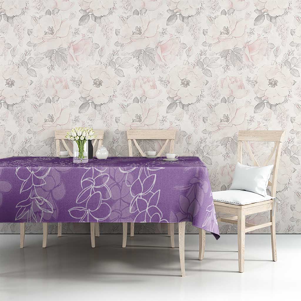 Hawaii Plumeria Lei Tablecloth Aloha Festive Vibe - Violet LT7 - Polynesian Pride