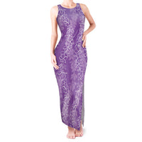 Hawaii Plumeria Lei Tank Maxi Dress Aloha Festive Vibe - Violet LT7 Women Violet - Polynesian Pride