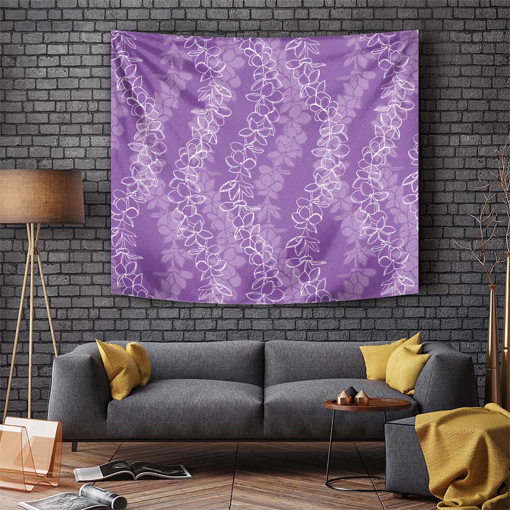 Hawaii Plumeria Lei Tapestry Aloha Festive Vibe - Violet