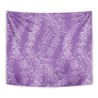 Hawaii Plumeria Lei Tapestry Aloha Festive Vibe - Violet