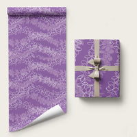 Hawaii Plumeria Lei Wrapping Paper Aloha Festive Vibe - Violet LT7 58" × 23" Violet - Polynesian Pride