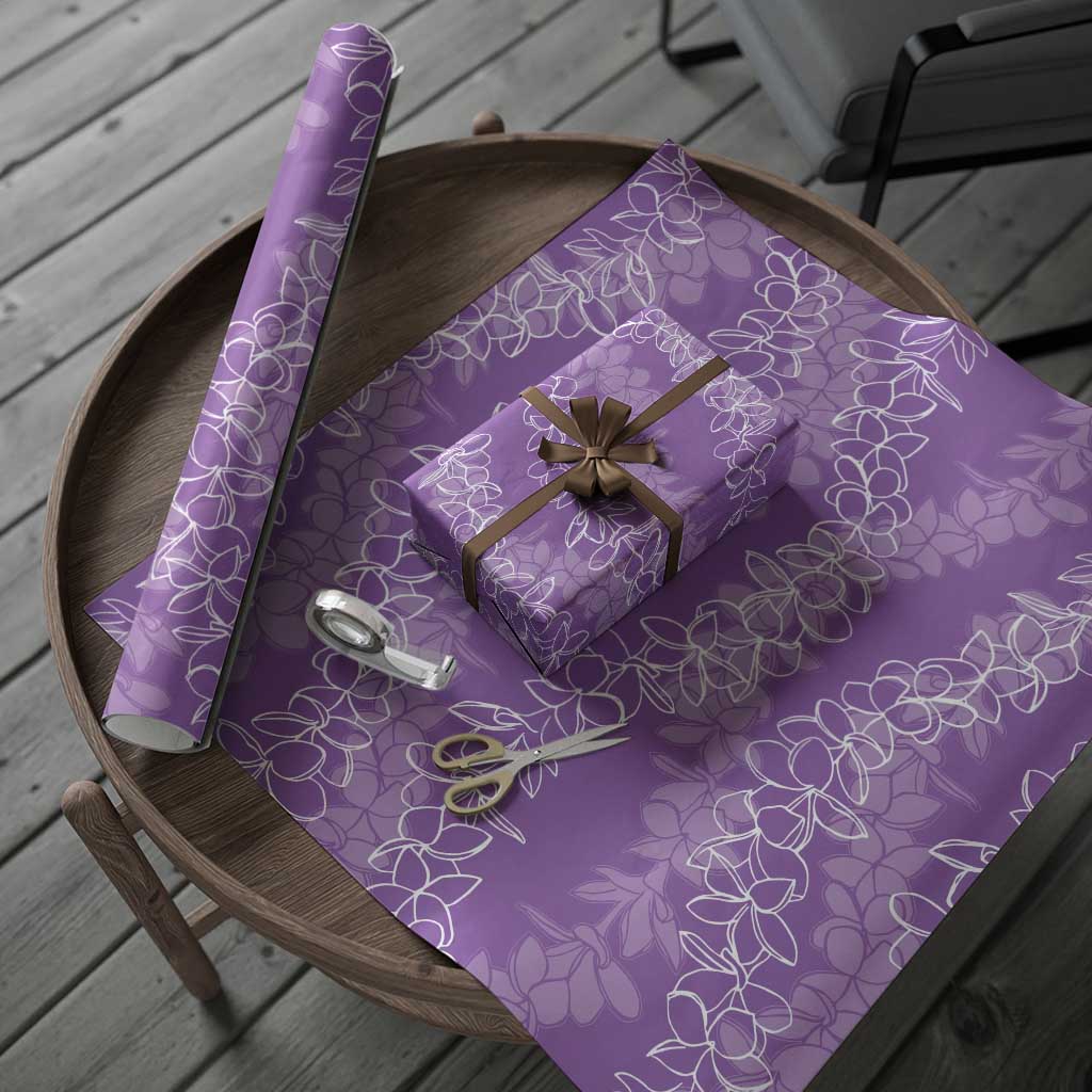 Hawaii Plumeria Lei Wrapping Paper Aloha Festive Vibe - Violet LT7 - Polynesian Pride