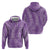 Hawaii Plumeria Lei Zip Hoodie Aloha Festive Vibe - Violet