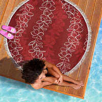 Hawaii Plumeria Lei Beach Blanket Aloha Festive Vibe - Crimson LT7 - Polynesian Pride