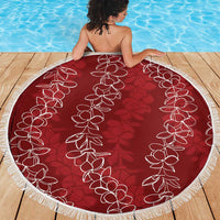 Hawaii Plumeria Lei Beach Blanket Aloha Festive Vibe - Crimson LT7 - Polynesian Pride