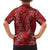 Hawaii Plumeria Lei Family Matching Off Shoulder Short Dress and Hawaiian Shirt Aloha Festive Vibe - Crimson