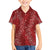 Hawaii Plumeria Lei Family Matching Short Sleeve Bodycon Dress and Hawaiian Shirt Aloha Festive Vibe - Crimson