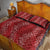 Hawaii Plumeria Lei Quilt Bed Set Aloha Festive Vibe - Crimson