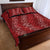 Hawaii Plumeria Lei Quilt Bed Set Aloha Festive Vibe - Crimson