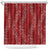 Hawaii Plumeria Lei Shower Curtain Aloha Festive Vibe - Crimson