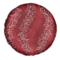 Hawaii Plumeria Lei Spare Tire Cover Aloha Festive Vibe - Crimson LT7 - Polynesian Pride