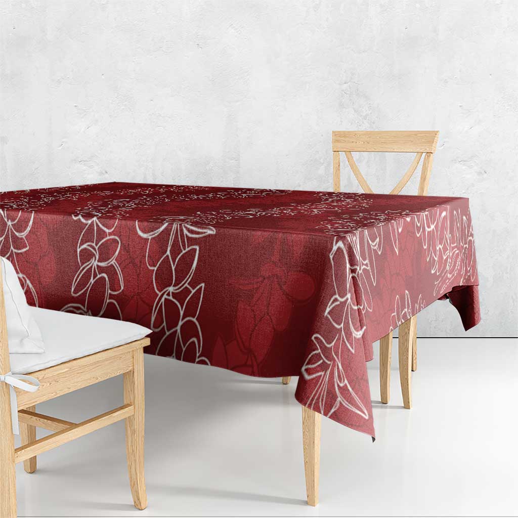 Hawaii Plumeria Lei Tablecloth Aloha Festive Vibe - Crimson LT7 - Polynesian Pride