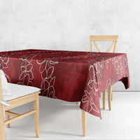 Hawaii Plumeria Lei Tablecloth Aloha Festive Vibe - Crimson LT7 - Polynesian Pride