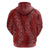 Hawaii Plumeria Lei Zip Hoodie Aloha Festive Vibe - Crimson