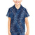 Hawaii Plumeria Lei Family Matching Mermaid Dress and Hawaiian Shirt Aloha Festive Vibe - Navy Blue