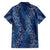 Hawaii Plumeria Lei Family Matching Off Shoulder Maxi Dress and Hawaiian Shirt Aloha Festive Vibe - Navy Blue