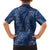 Hawaii Plumeria Lei Family Matching Off Shoulder Short Dress and Hawaiian Shirt Aloha Festive Vibe - Navy Blue